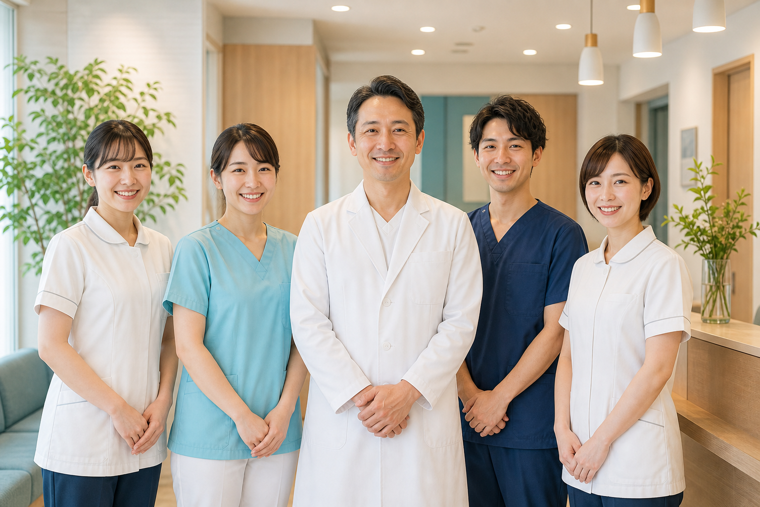 青葉みらいクリニックの院長とスタッフのチーム写真イメージ